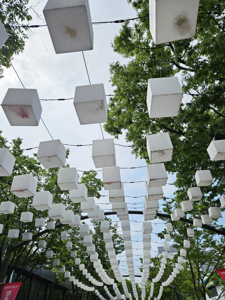 Street decorations on Wolhwa Street in Gangneung