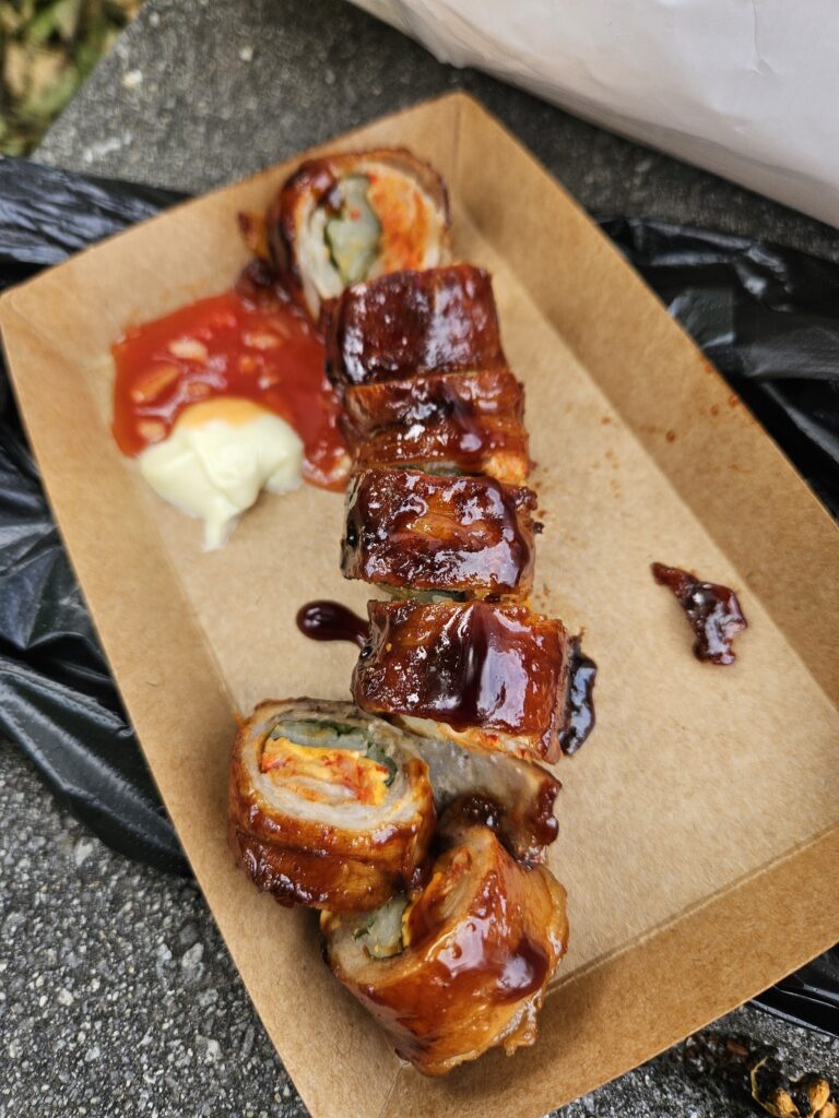 The menu at Gangneung Wolhwa Kimchi Mari Samgyeopsal in Gangneung Jungang Market