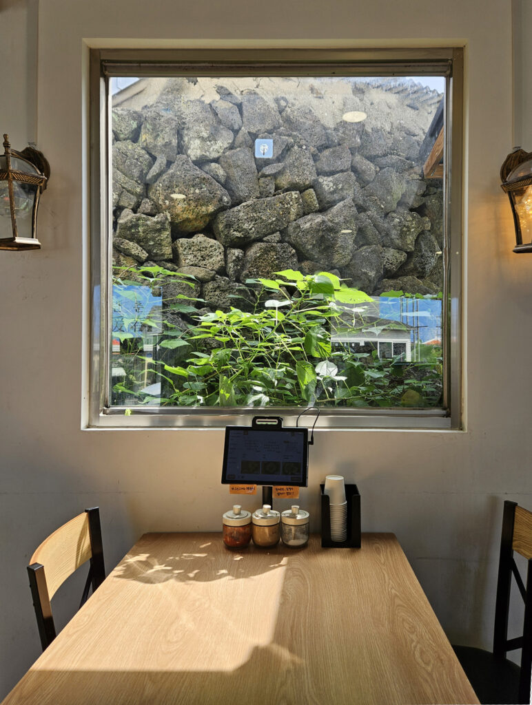 Cozy interior of Nanchun Restaurant near Hyeopjae Beach